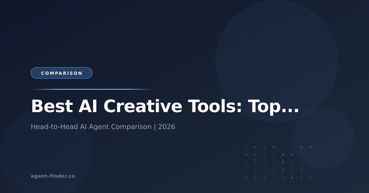 Best AI Creative Tools: Top 5 Platforms Compared (2024) - AI Agent Review | Agent Finder