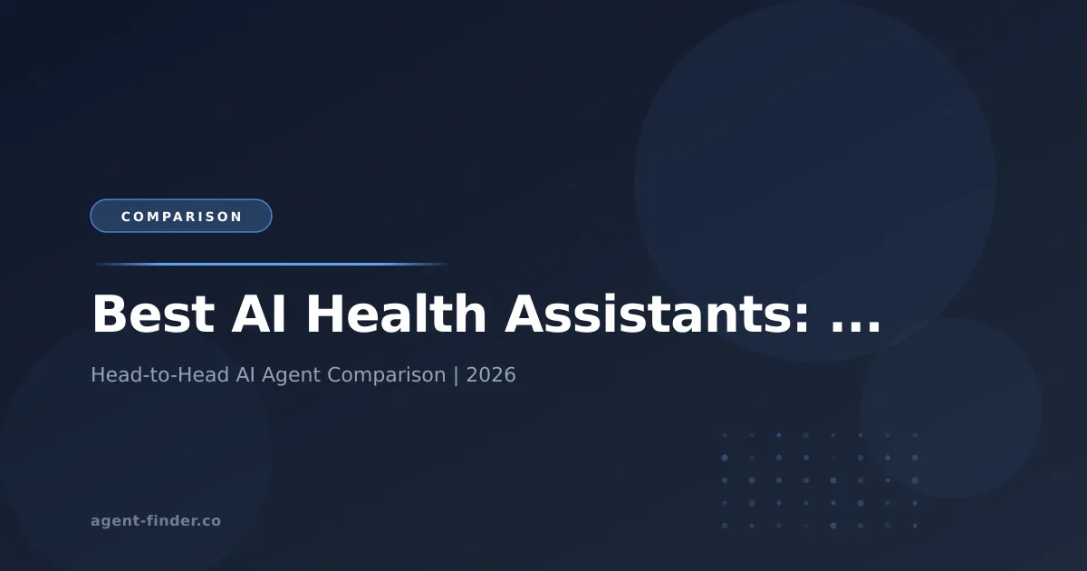 Best AI Health Assistants: Top 7 Tools Compared (2024) - AI Agent Review | Agent Finder