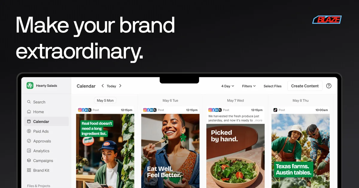 Blaze AI - AI-powered content marketing and SEO platform hero image