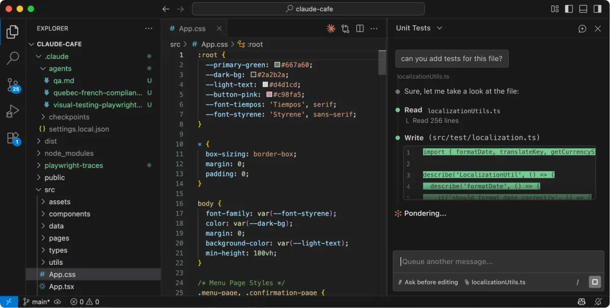 Claude Code VS Code extension interface preview