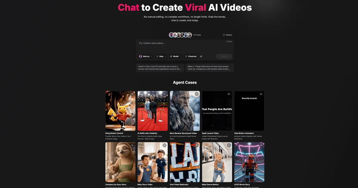 CloneViral AI agent platform hero image showcasing main product features