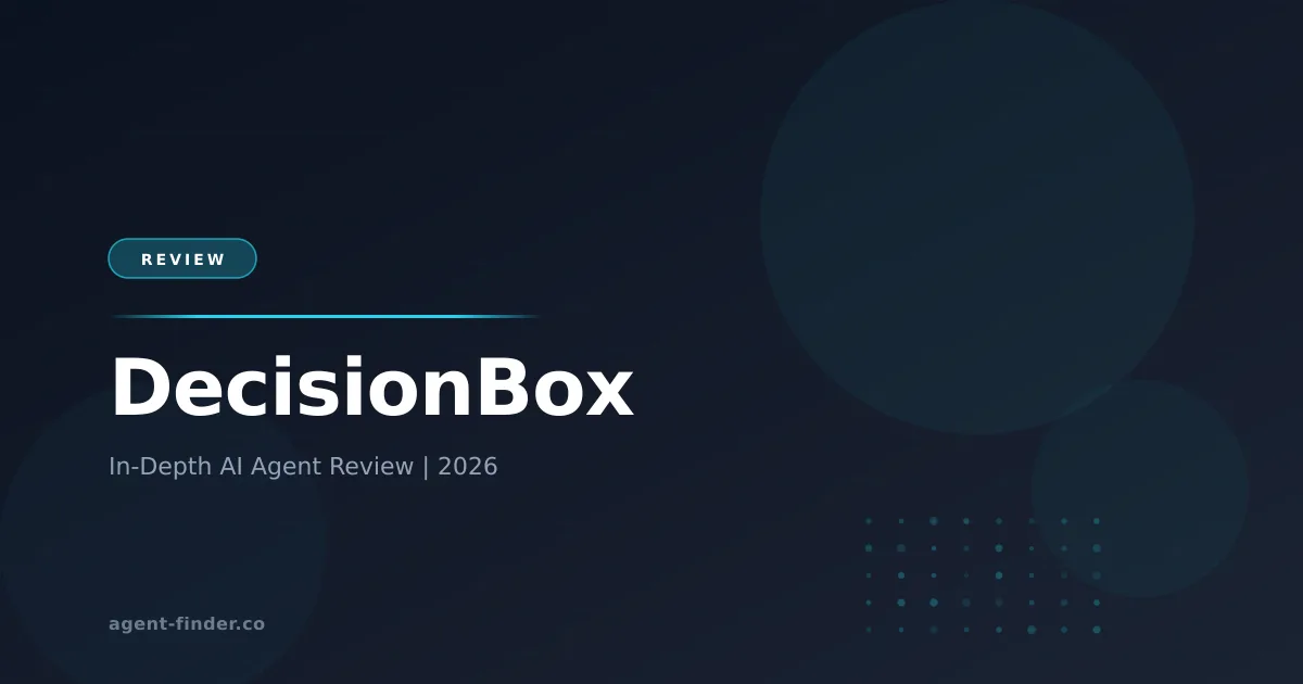 DecisionBox - AI Agent Review | Agent Finder