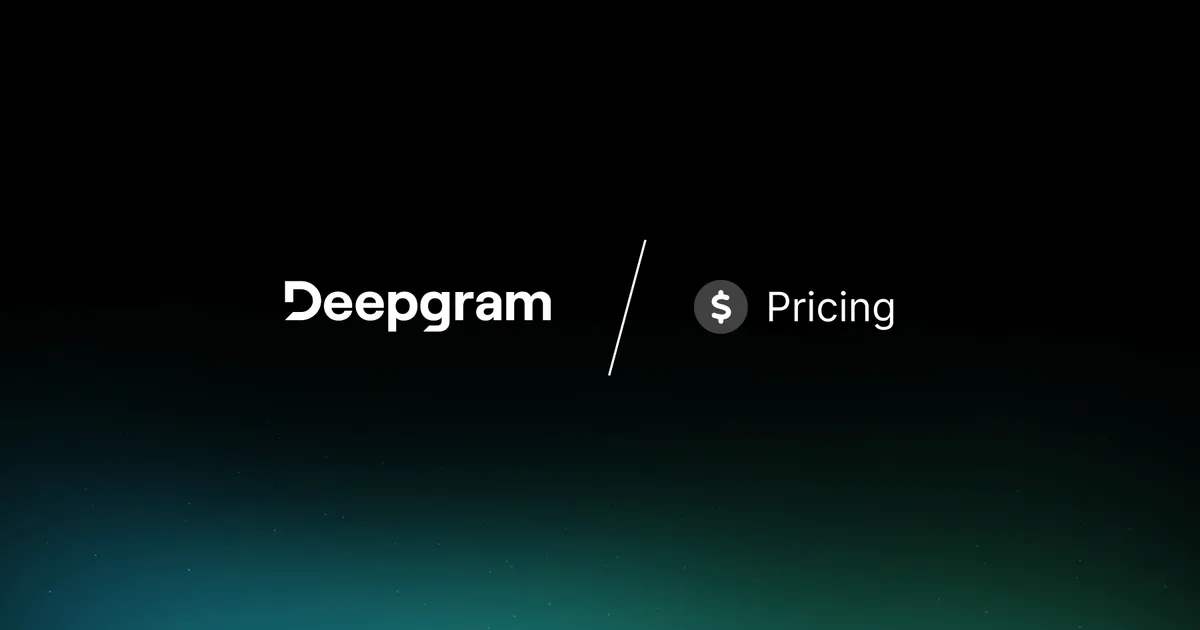 Deepgram pricing plans comparison page