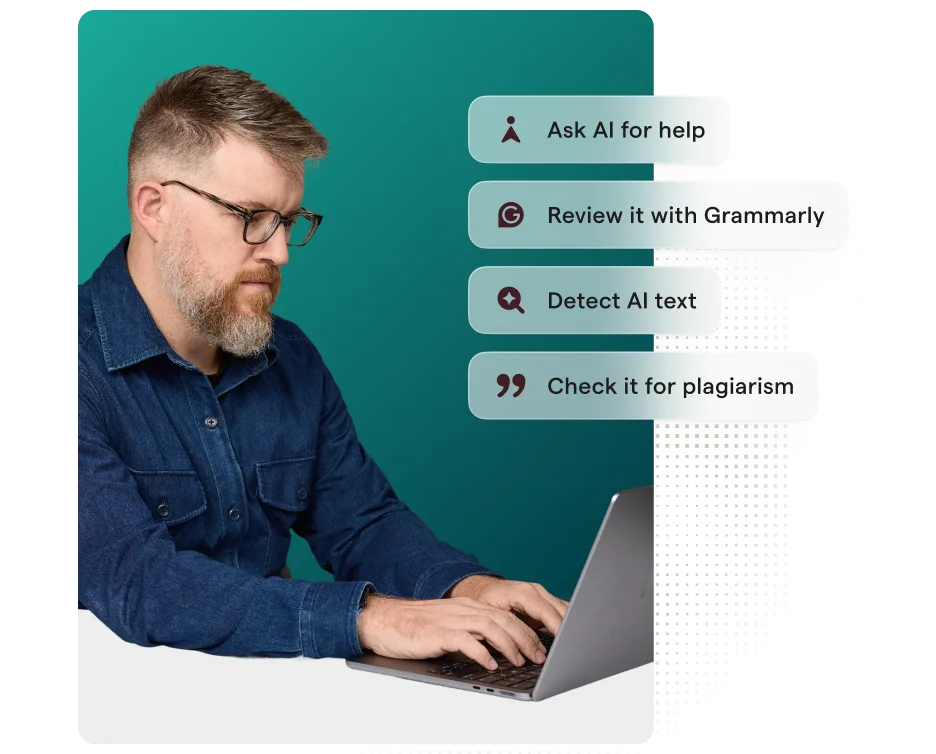 Grammarly desktop product interface showing writing suggestions in action