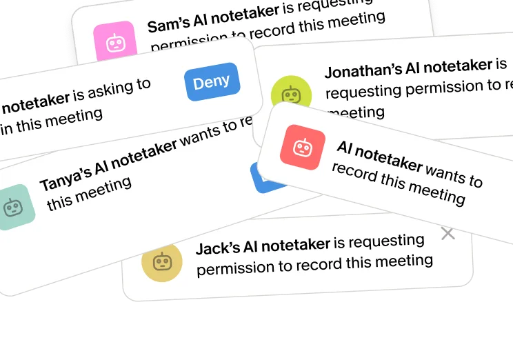Granola AI notetaker bots feature screenshot