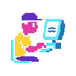 Jules AI agent working on computer - product interface illustration