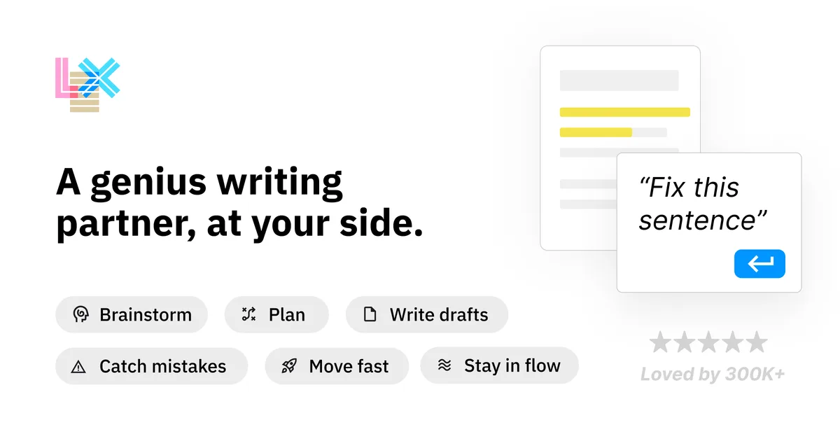 Lex AI writing assistant - OpenGraph hero image