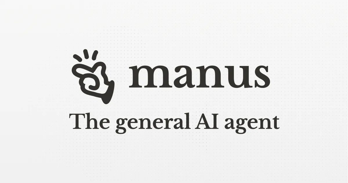 Manus (Self-Updating Projects) - OpenGraph banner showcasing the platform's main value proposition
