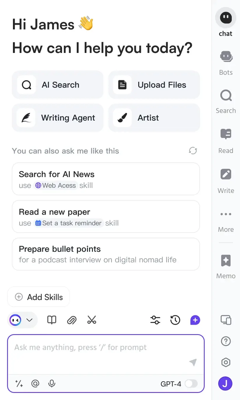 Monica AI browser extension showing sidebar integration and accessibility